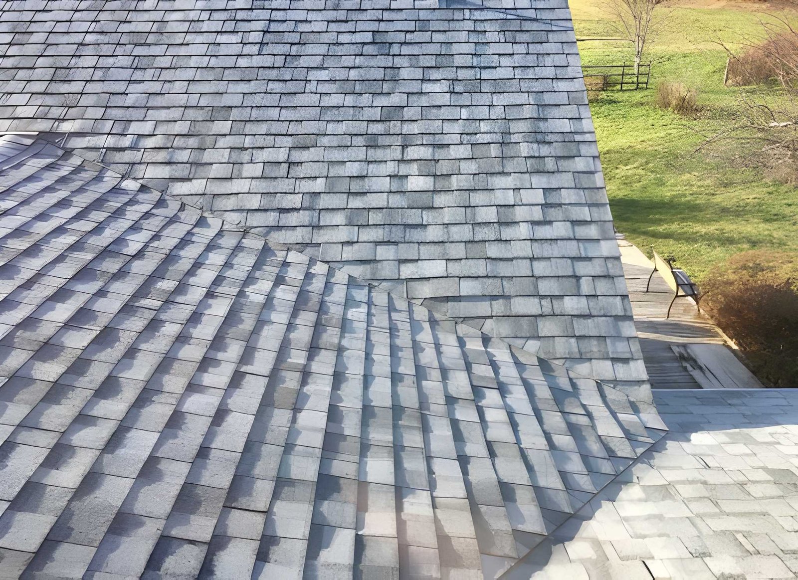 Roof replacement with new shingles installed